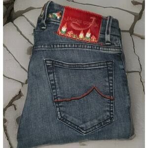 Jacob Cohen Hand Crafted Italy Luxury Denim Straight Leg RARE Gnome Label